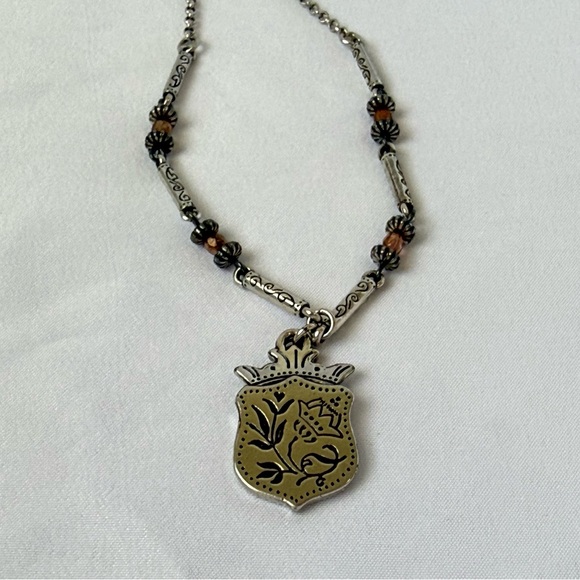 Vintage Brighton “Rue Royale” Elegant Silver Pendant Necklace - Picture 4 of 6